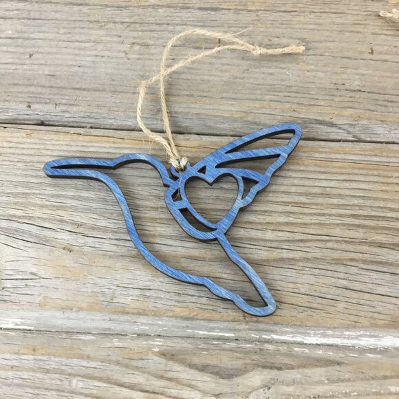 Hummingbird Story Card Christmas Ornament – Laser Cut Wood Ornament - Picture 3 of 4